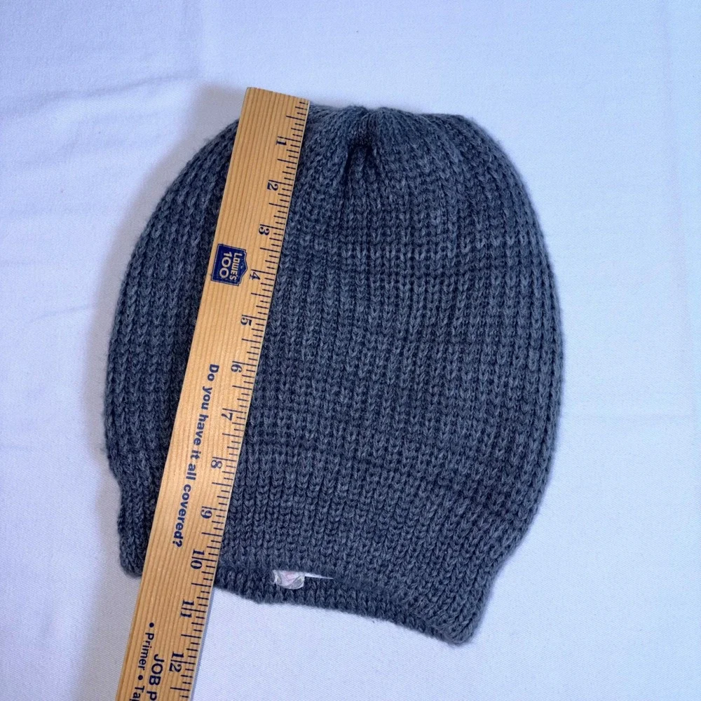 Free People Knit Beanie OGray Excellent Slouchy Ribbed Acrylic Hat